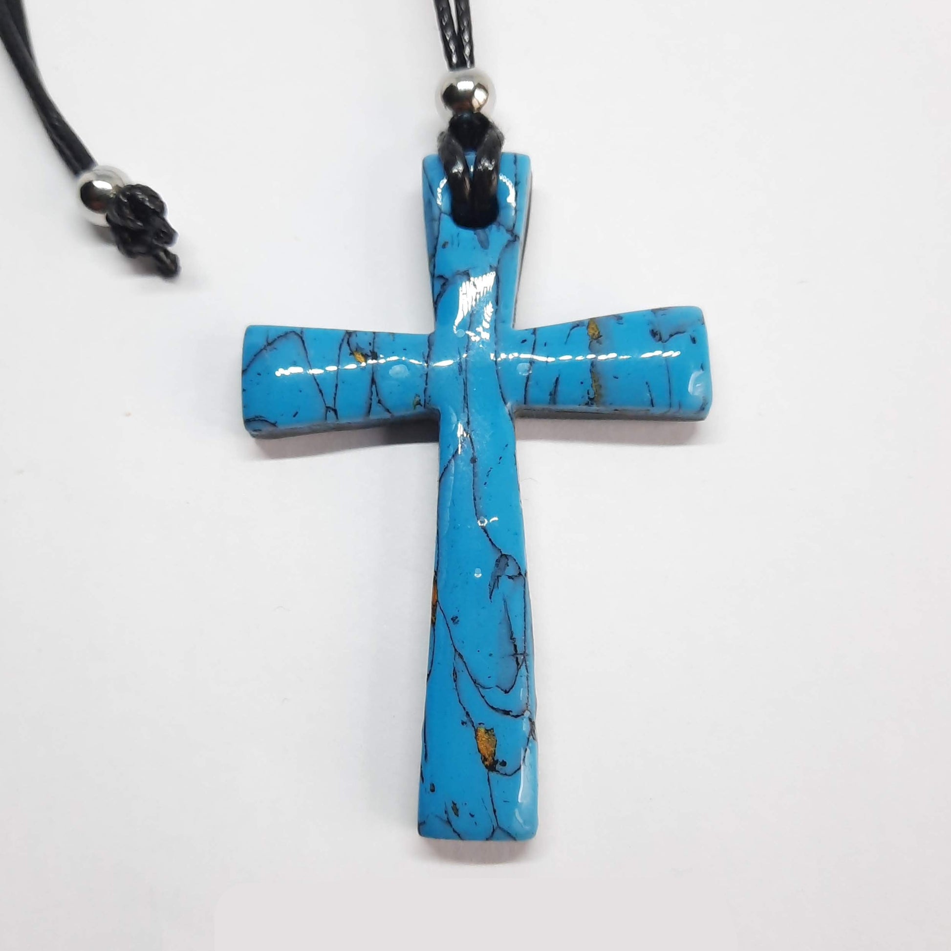 Colgante Cruz Turquesa