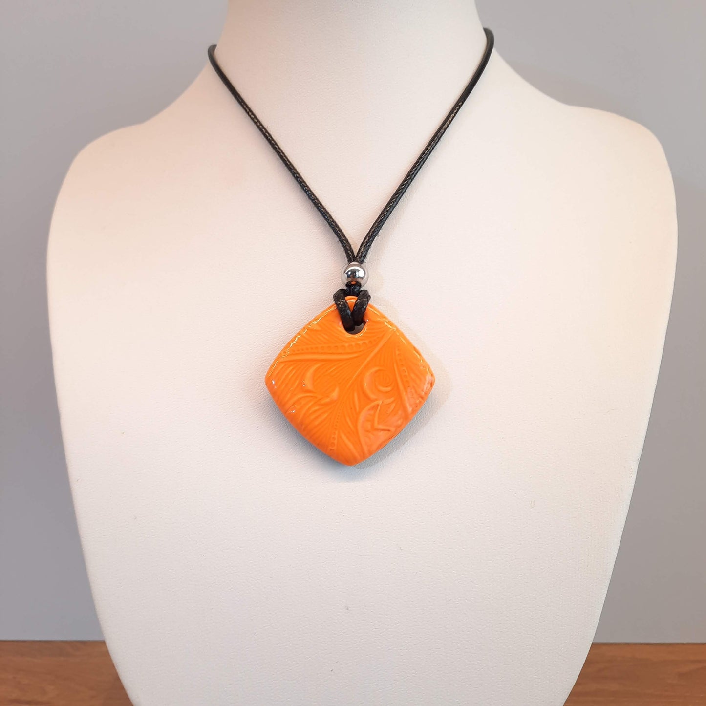 Colgante Cuadrado Mediano Naranja