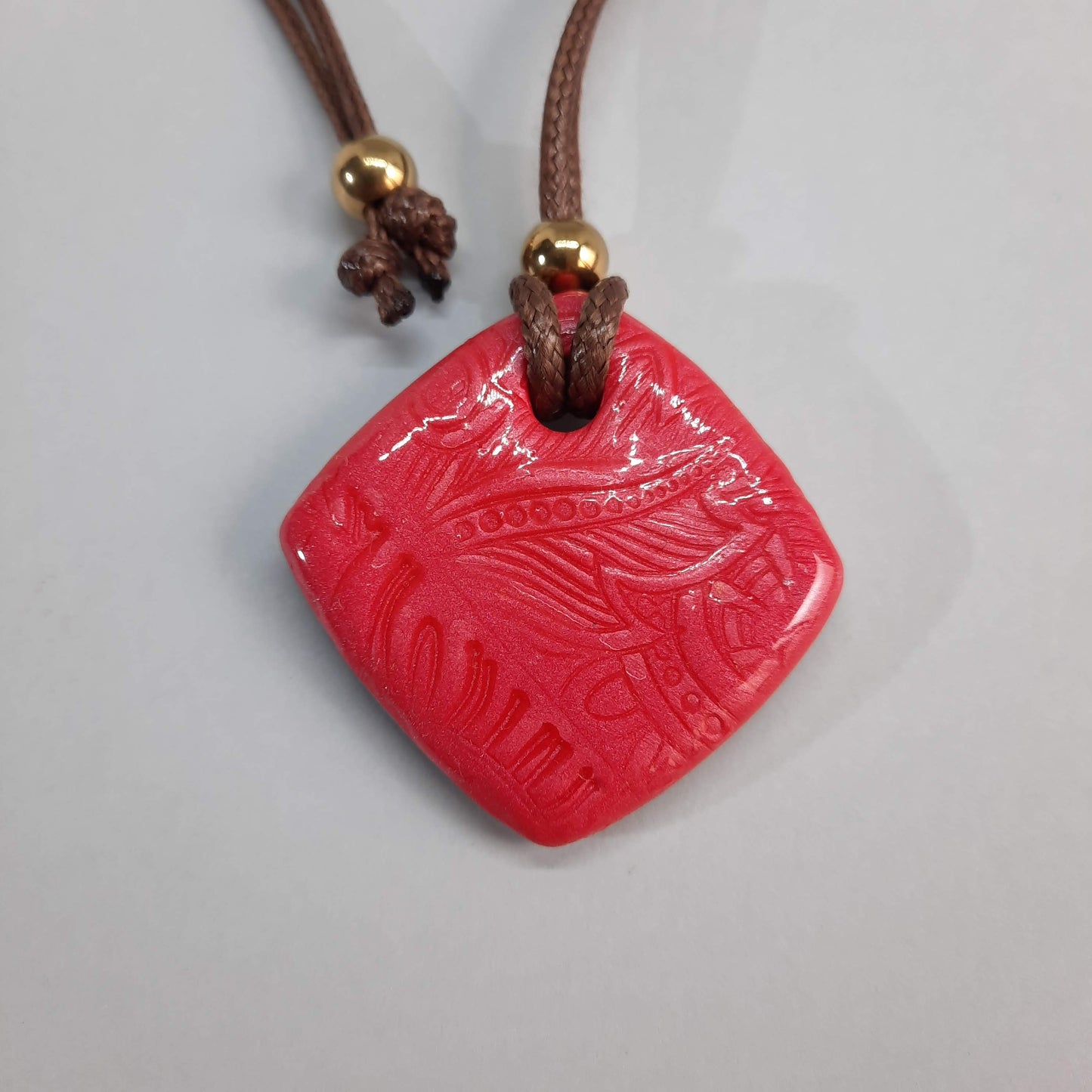 Colgante Cuadrado Mediano Rojo