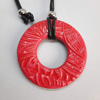 Colgante Donut Grande Rojo