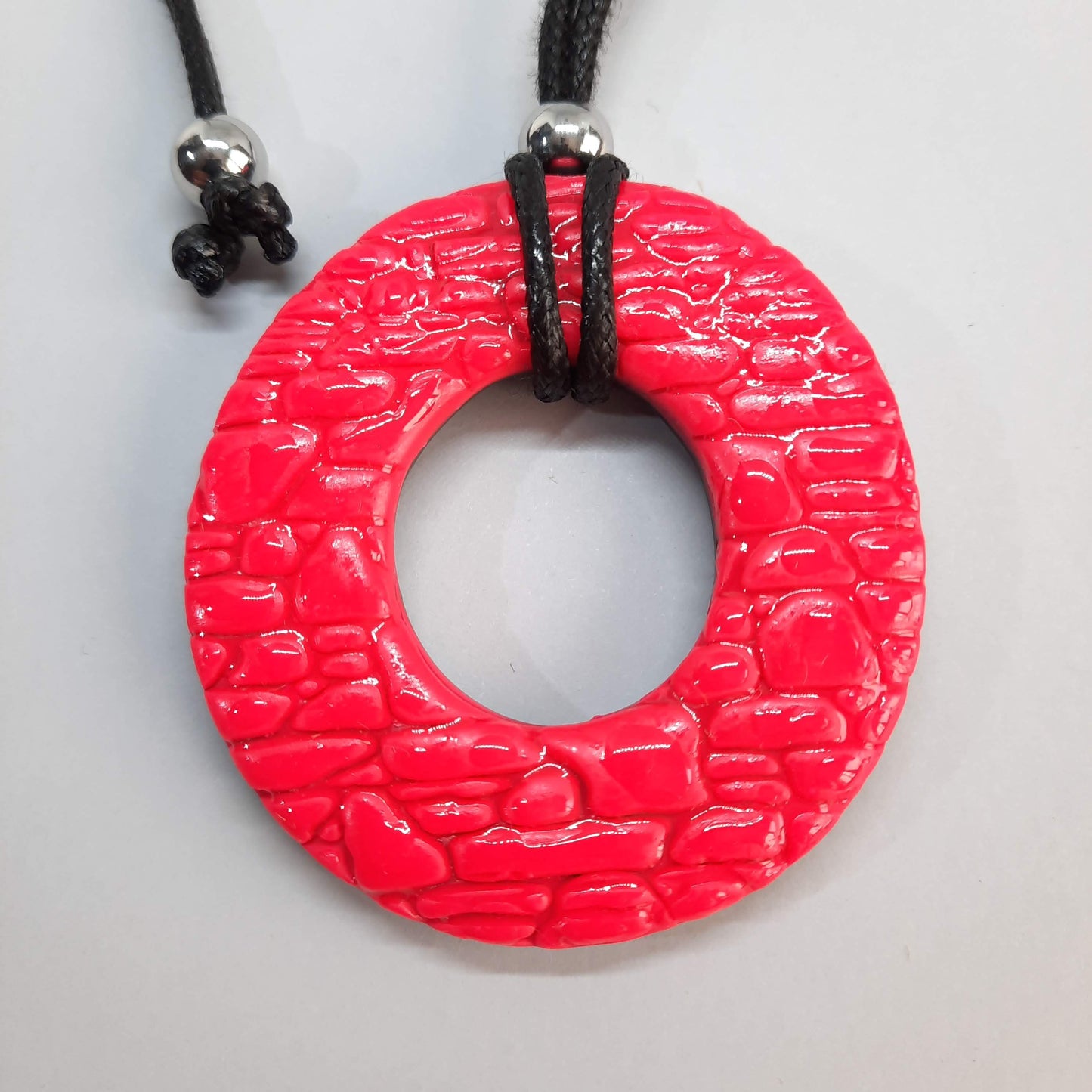 Colgante Donut Grande Rosa Neon