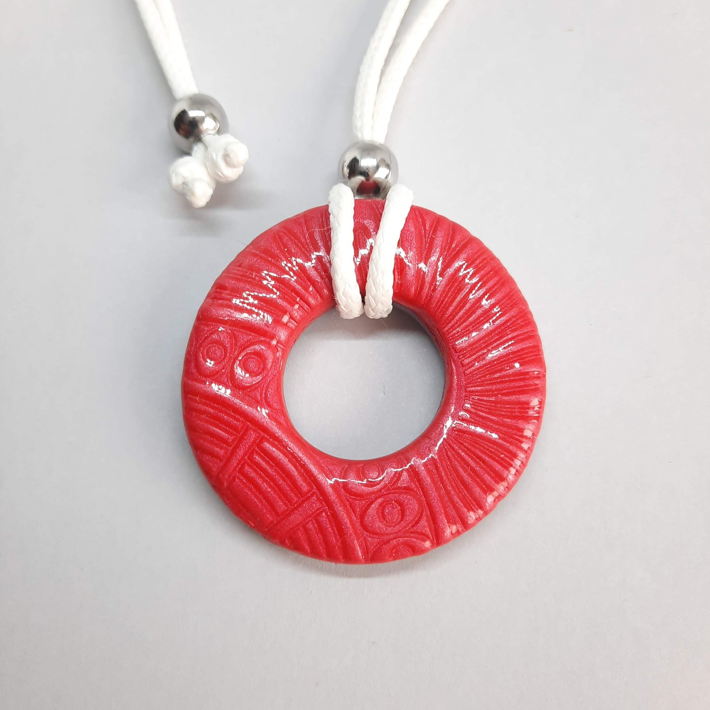 Colgante Donut Mediano Rojo