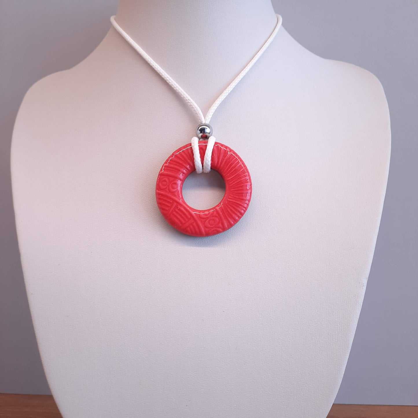 Colgante Donut Mediano Rojo