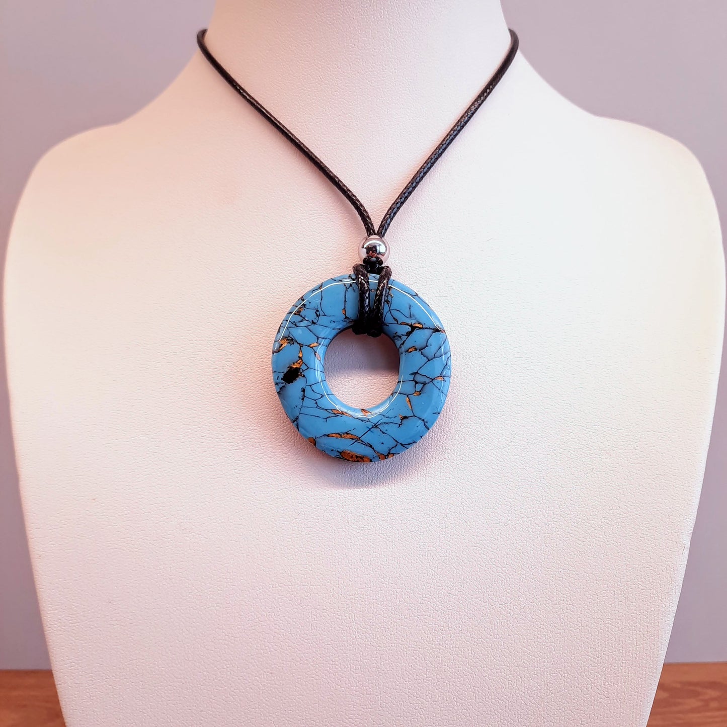 Colgante Donut Mediano Turquesa