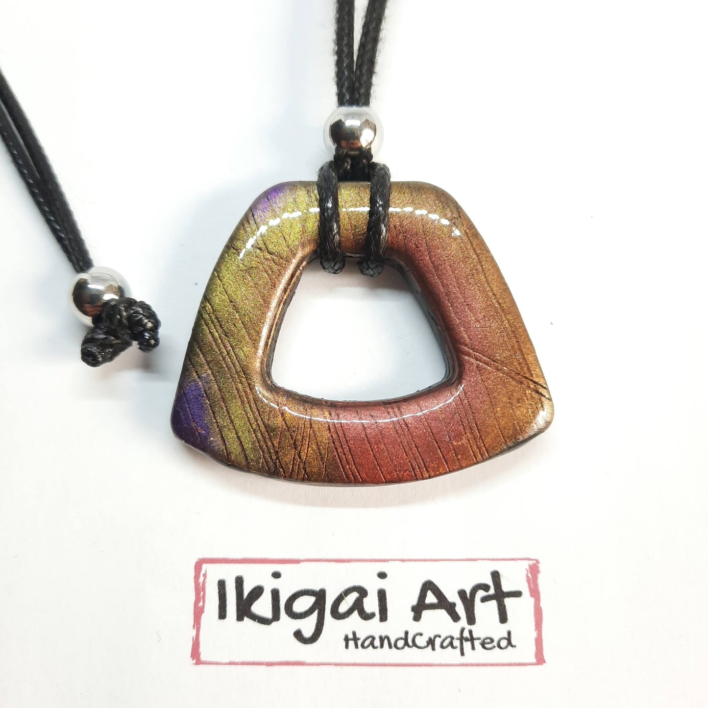 Colgante Osaka Mediano Labradorita Violeta