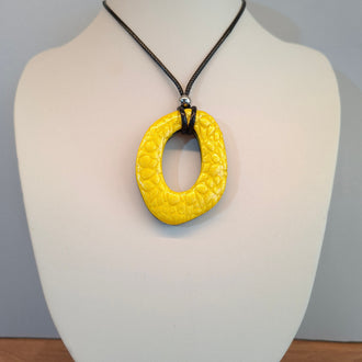 Colgante Ovalado Amarillo