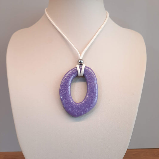 Colgante Ovalado Lila