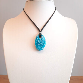 Colgante Óvalo Aguamarina