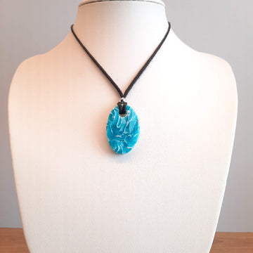 Colgante Óvalo Aguamarina