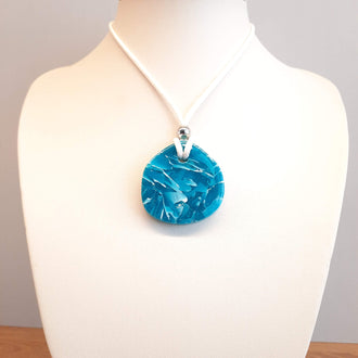 Colgante Palma Aguamarina