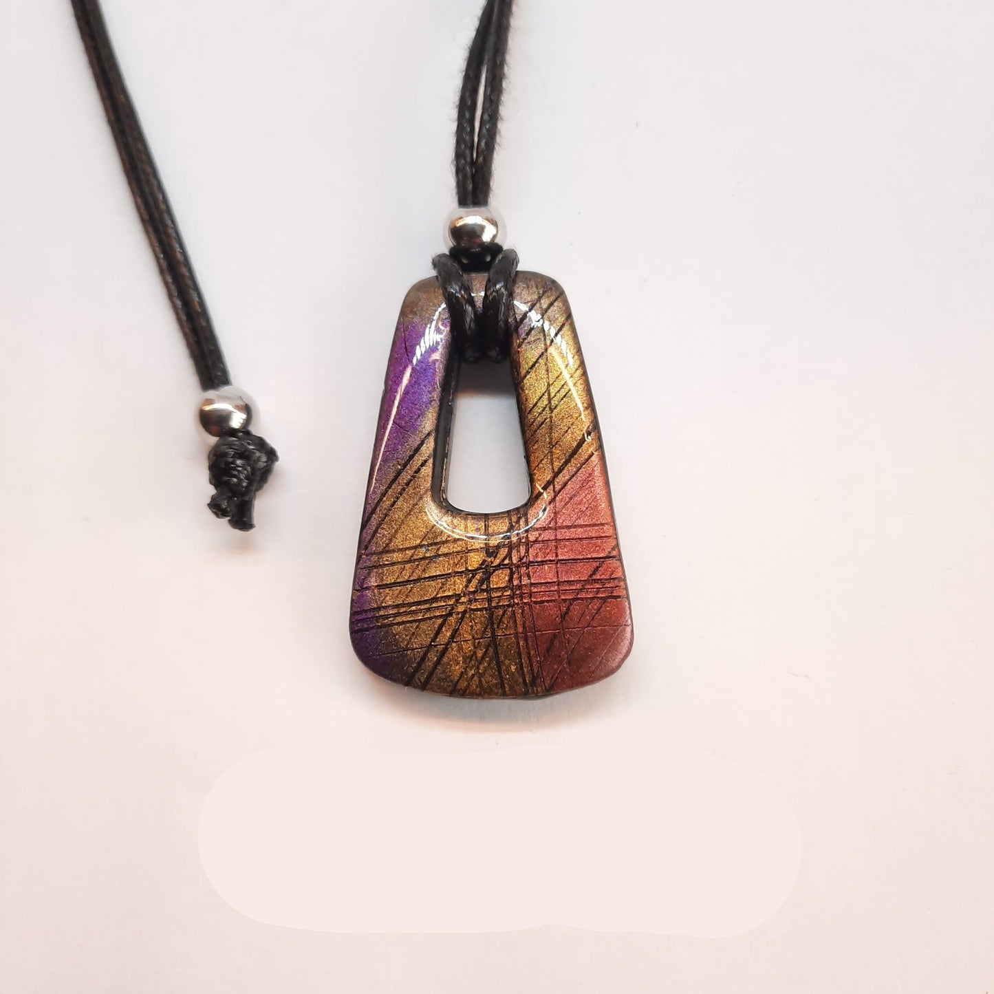 Colgante Trapecio Pequeño Labradorita Violeta