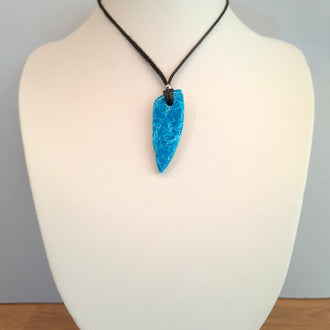 Colgante Triángulo Aguamarina