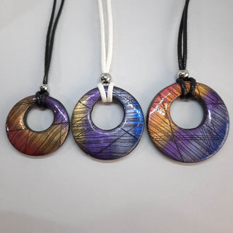 Colgantes Circulo Labradorita Violeta