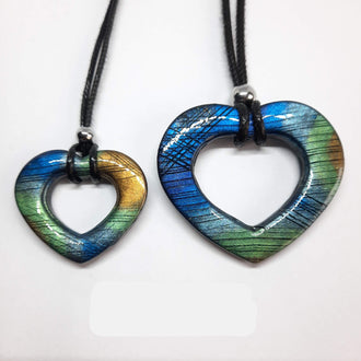 Colgantes Corazón Alma Labradorita Azul