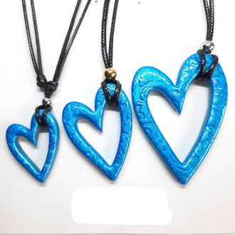 Colgantes Corazón Hueco Azul