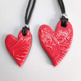 Colgantes Corazón Pleno Rojos