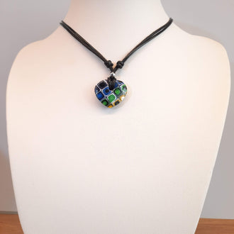 Gargantilla Con Colgante Corazón Ancho Arcoíris