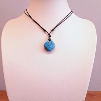 Gargantilla Con Colgante Aura Turquesa