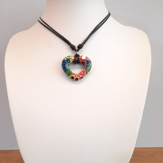 Gargantilla Con Colgante Corazón Alma Arcoíris