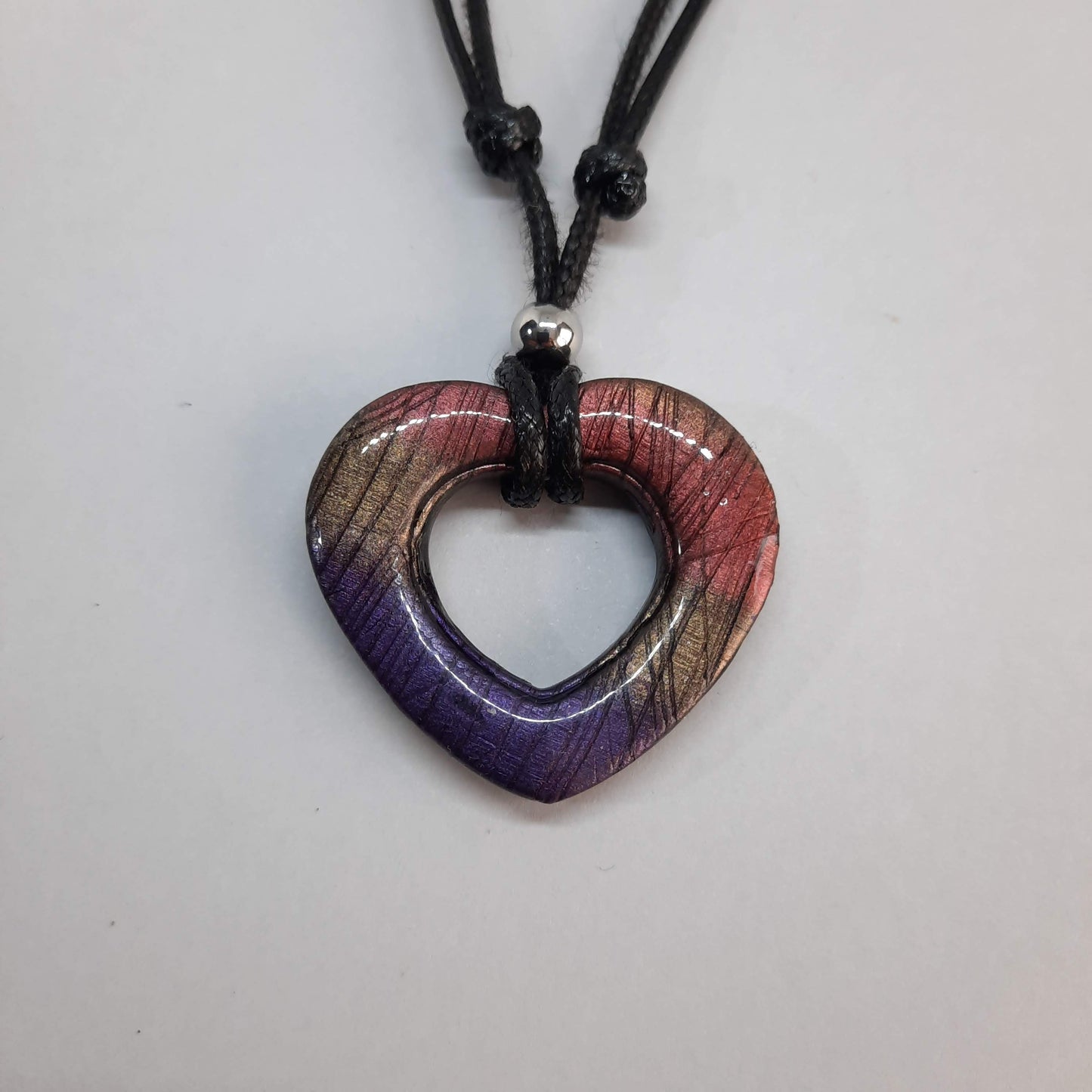 Gargantilla Con Colgante Corazón Alma Labradorita Violeta