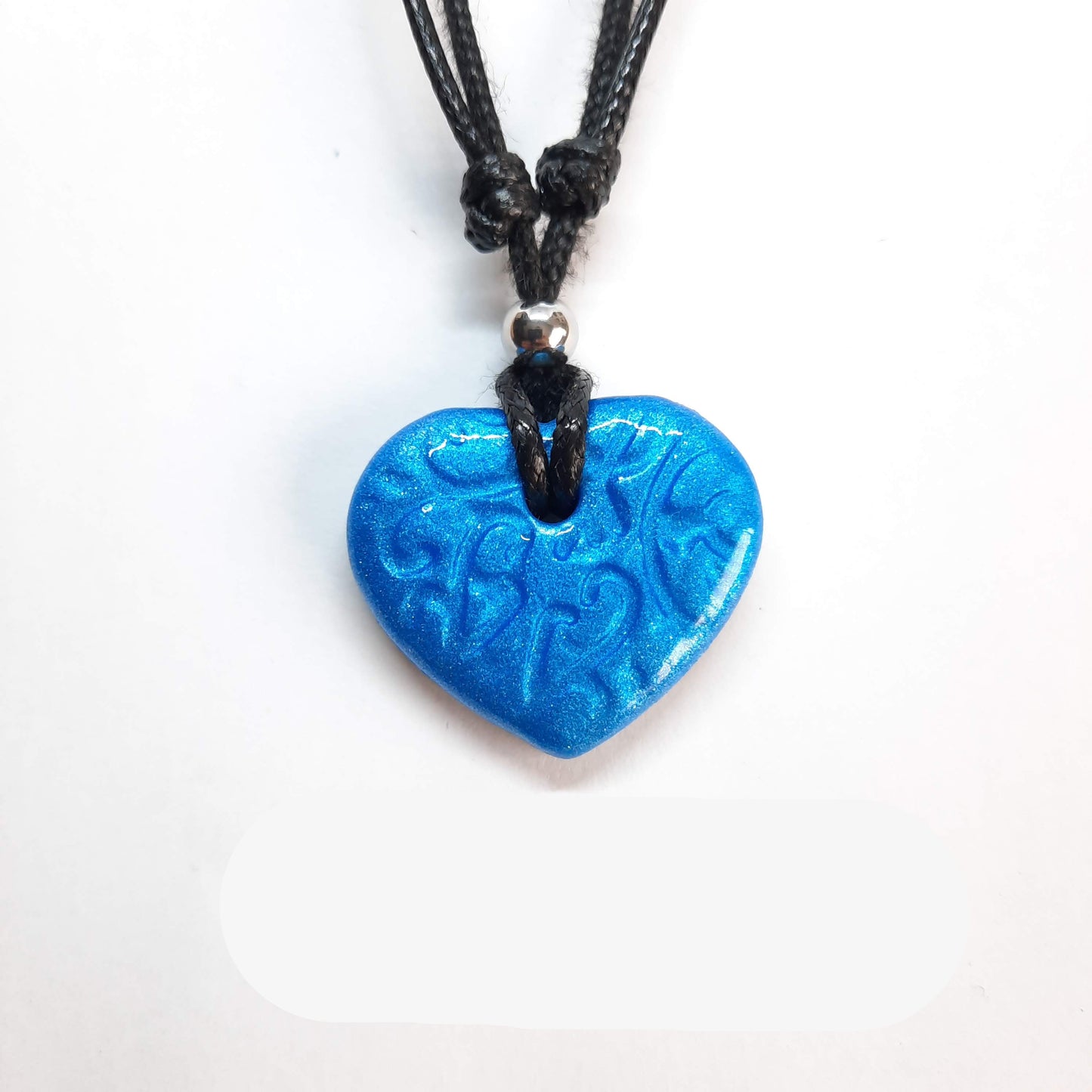 Gargantilla Con Colgante Corazón Ancho Azul