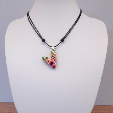 Gargantilla Con Colgante Corazón Delgado Arcoíris