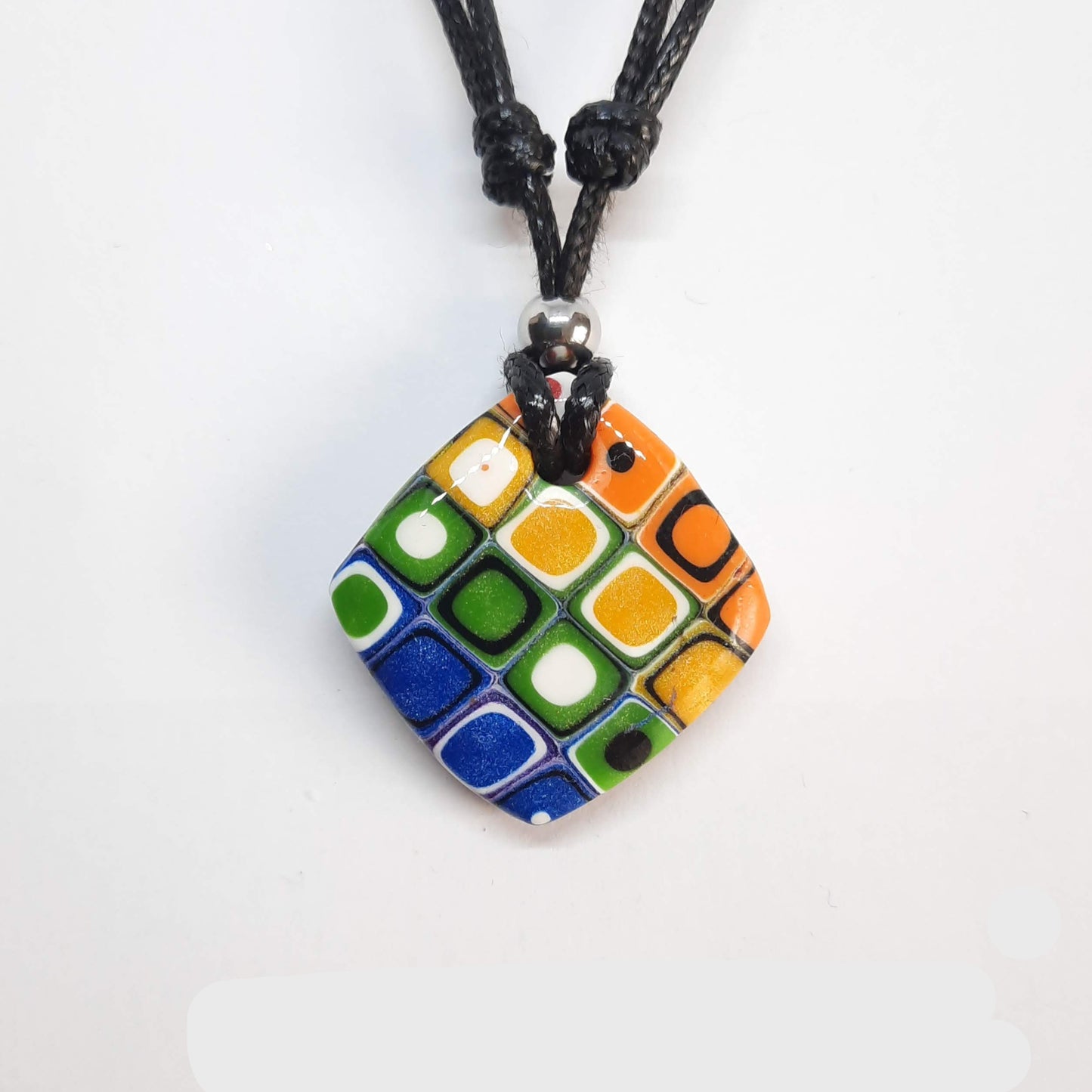 Gargantilla Con Colgante Cuadrado Arcoíris