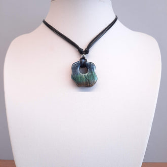 Gargantilla Con Colgante Nube Labradorita Azul