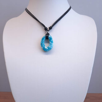 Gargantilla Con Colgante Ovalado Aguamarina