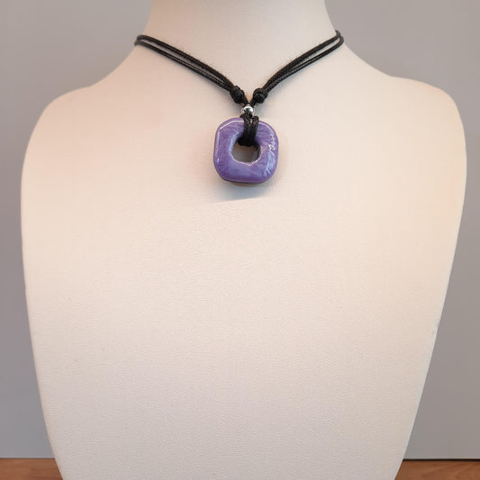 Gargantilla Con Colgante Valencia Lila