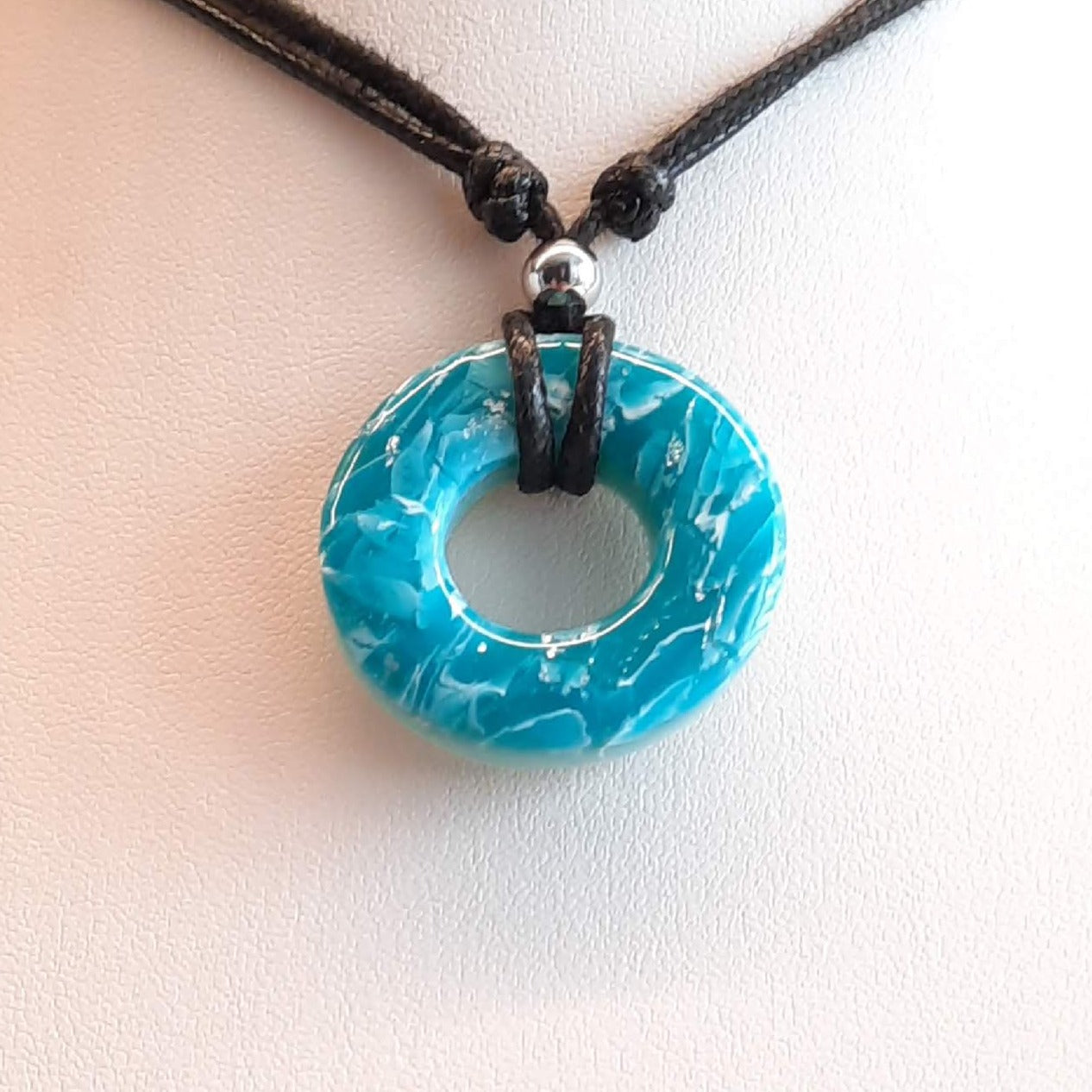 Gargantilla Donut Aguamarina