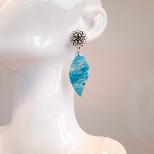 Pendientes Barcelona Grandes Aguamarina