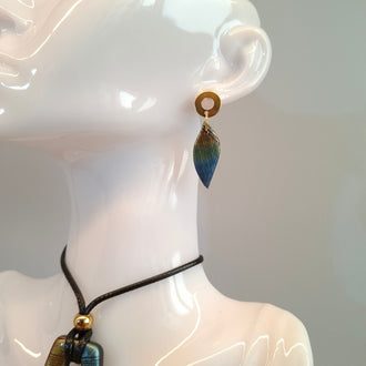 Pendientes Barcelona Labradorita Azul