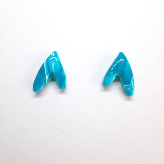Pendientes Botón Fantasía Aguamarina