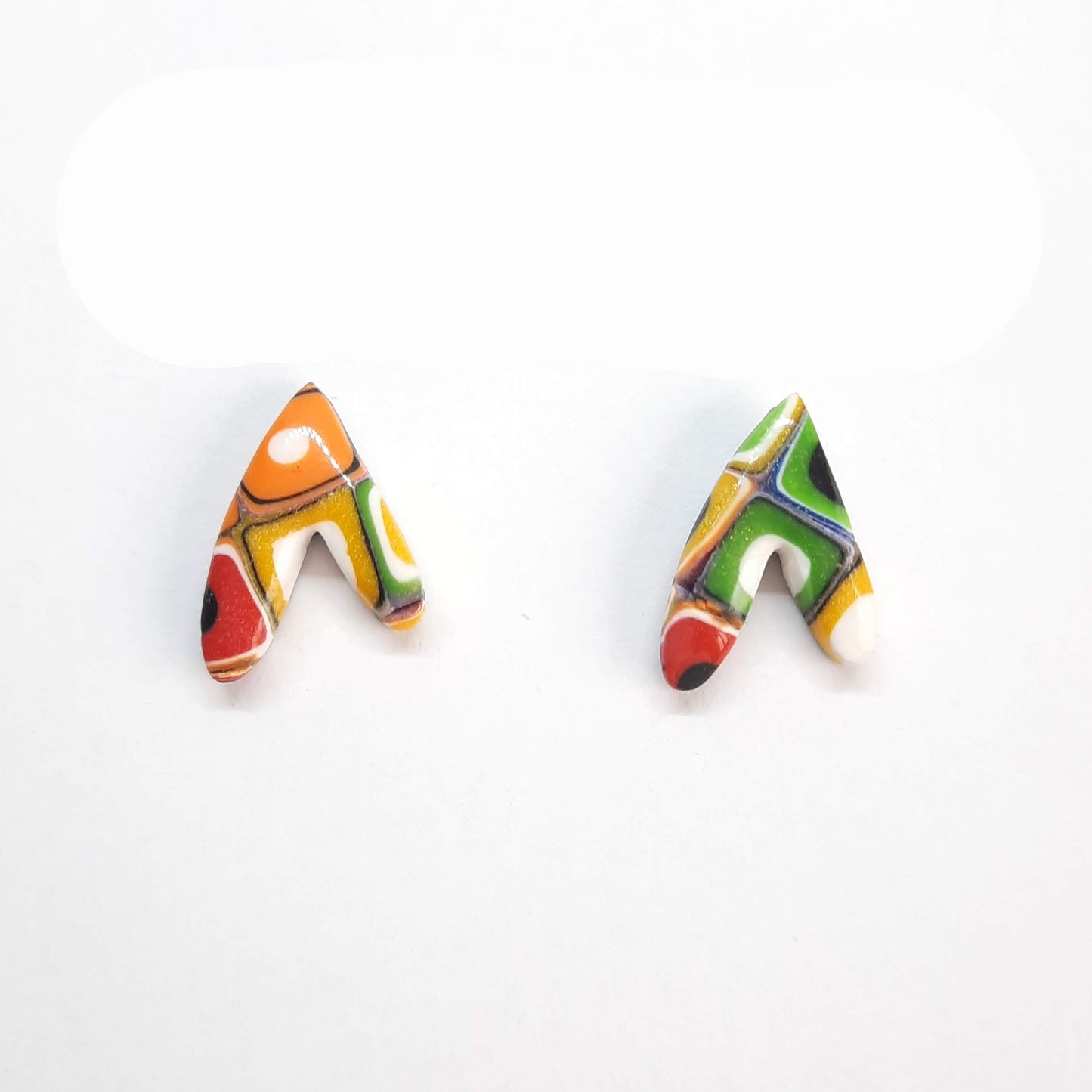 Pendientes Botón Fantasía Arcoíris