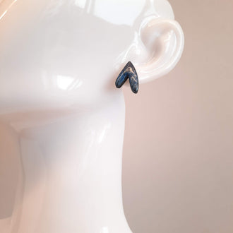 Pendientes Botón Fantasía Labradorita Azul