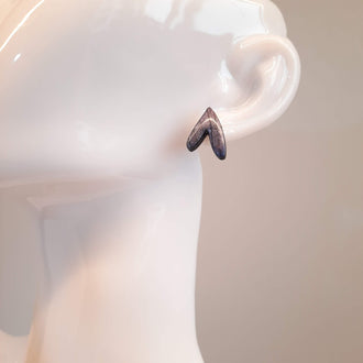 Pendientes Botón Fantasía Labradorita Violeta