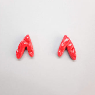 Pendientes Botón Fantasía Rosa Neon