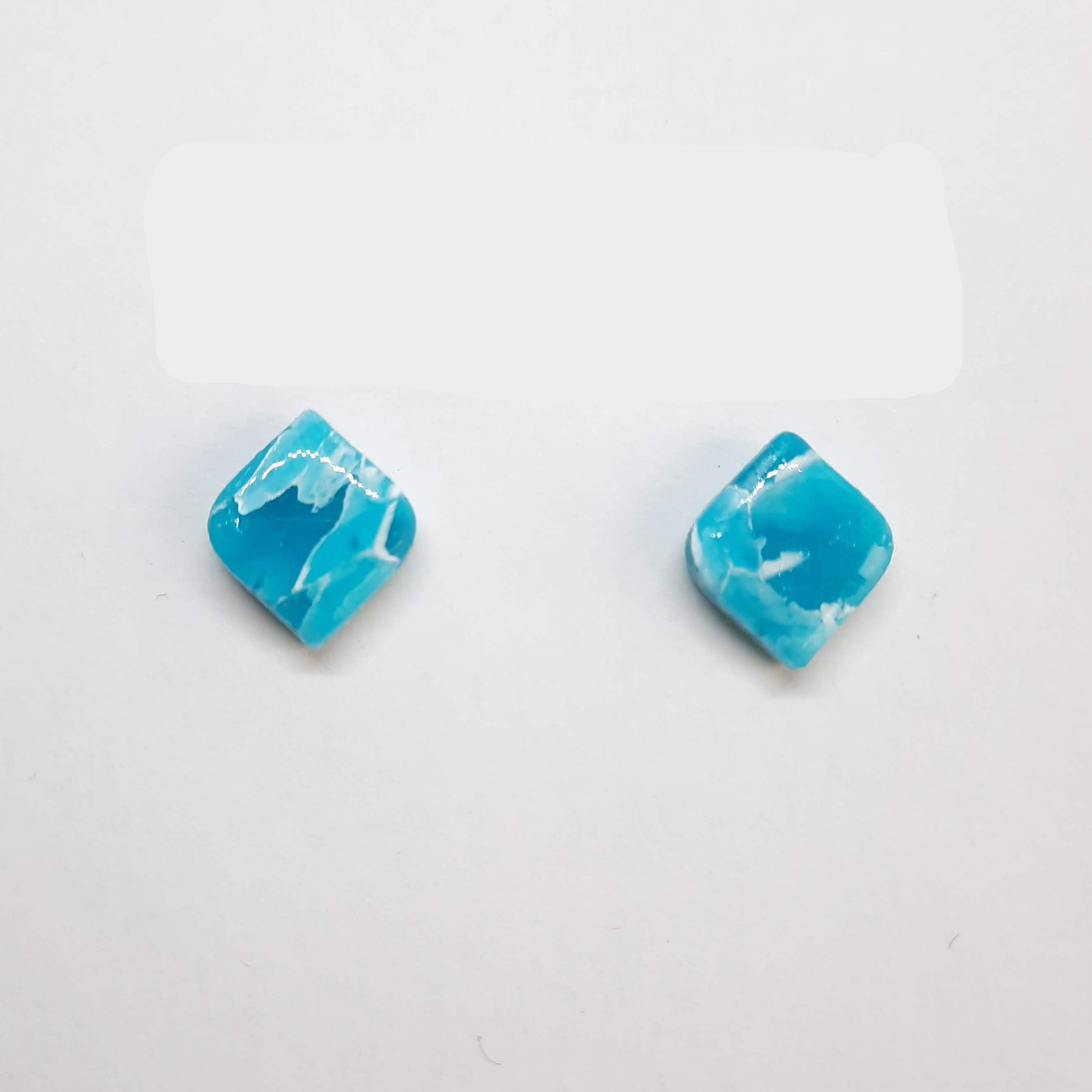Pendientes Botón India Aguamarina
