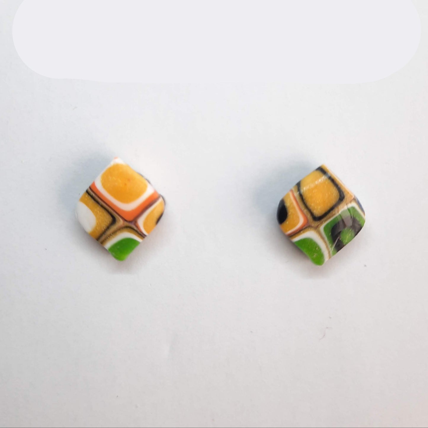 Pendientes Botón India Arcoíris