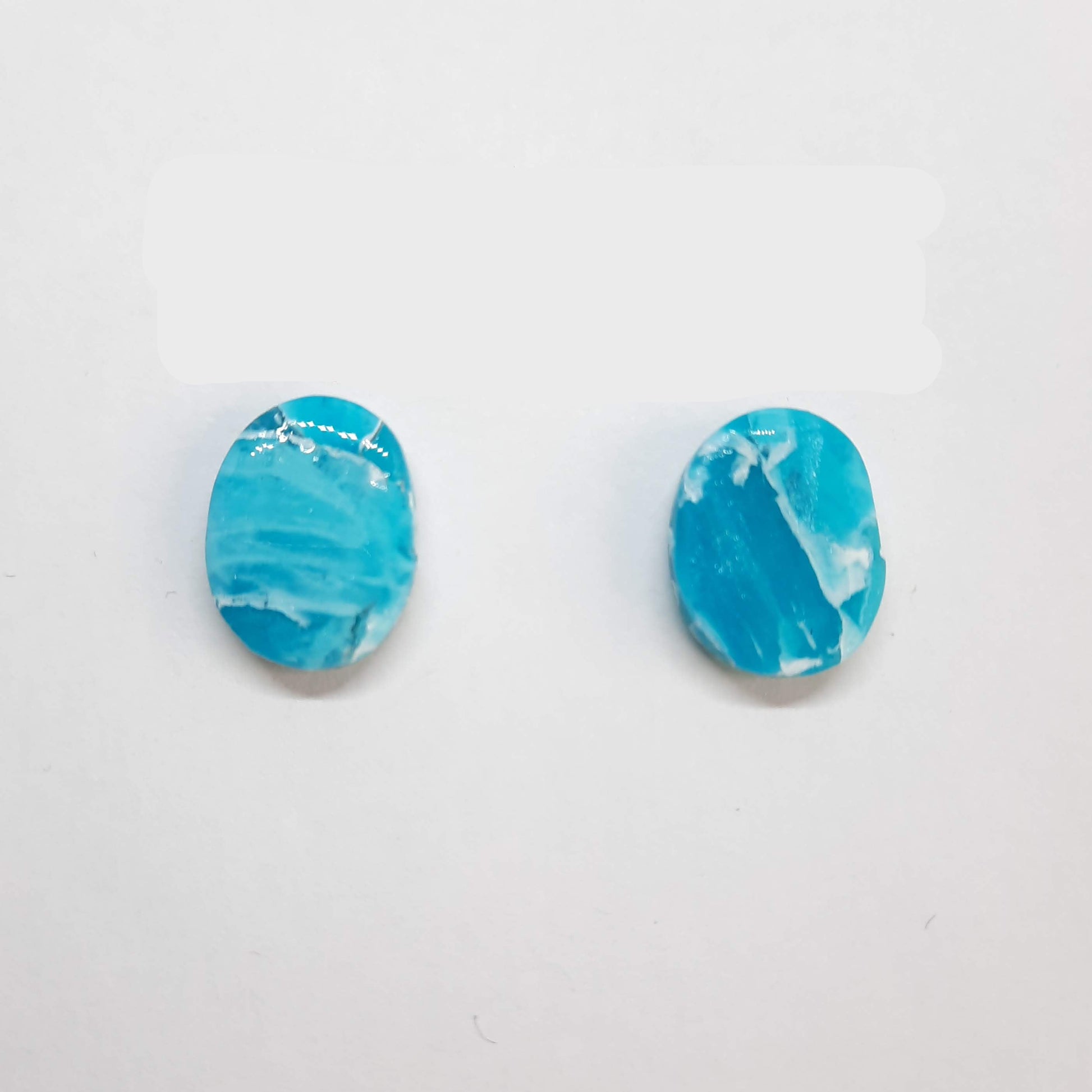 Pendientes Botón Mimosa Aguamarina