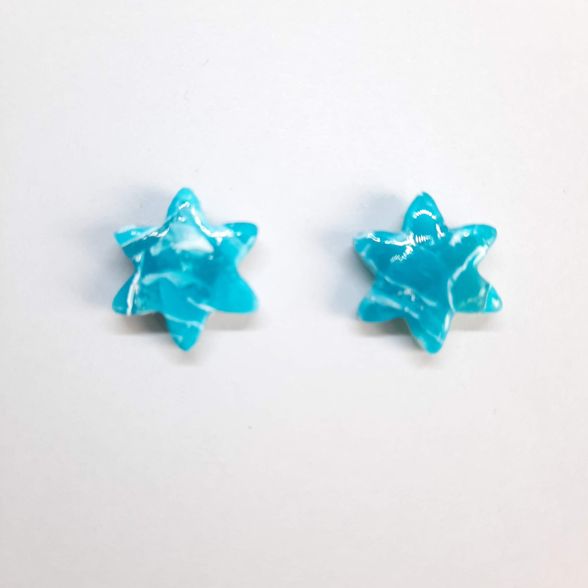 Pendientes Botón Sol Aguamarina
