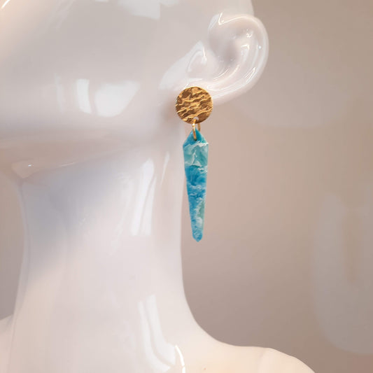 Pendientes Corbata Aguamarina