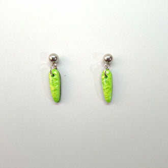 Pendientes Cortos Con Base Plateada
