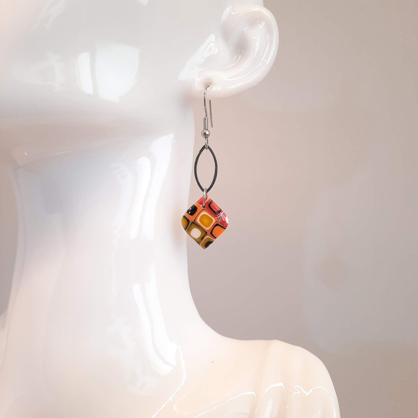 Pendientes India Medianos Arcoíris con Ganchos