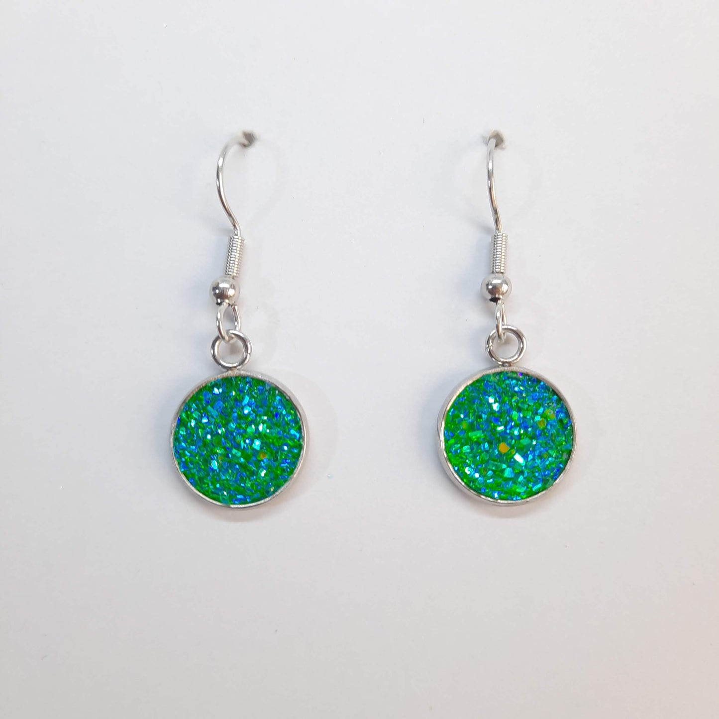 Pendientes Redondo Resina con Gancho