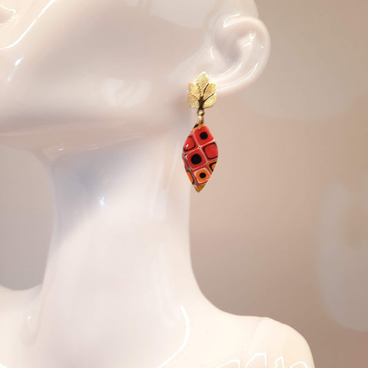 Pendientes Sevilla Arcoíris Con Base Dorada