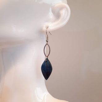 Pendientes Sevilla Labradorita Azul con Gancho Plateado