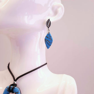 Pendientes Sevilla Pequeños Turquesa con Base Acero