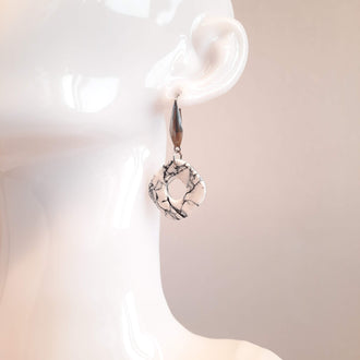 Pendientes Valencia Blanco Mármol con Base Acero